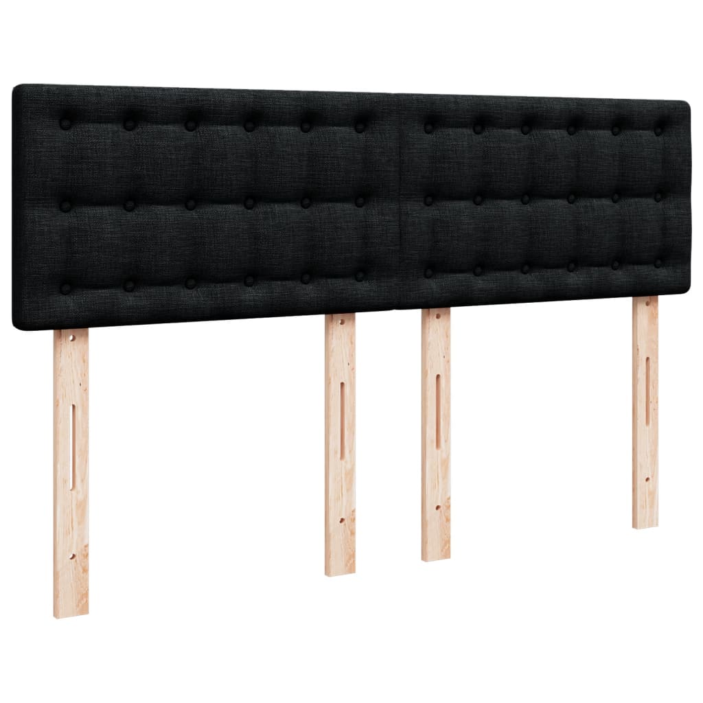 kontinentalseng med madras 140x190 cm stof sort