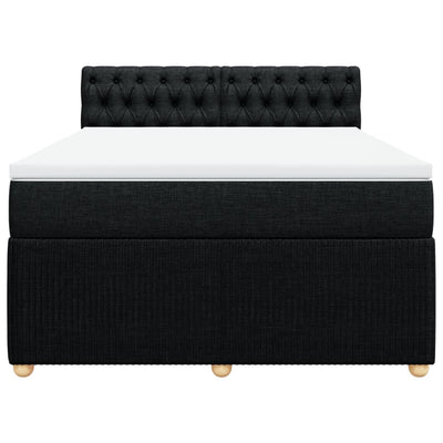 kontinentalseng med madras 160x200 cm stof sort