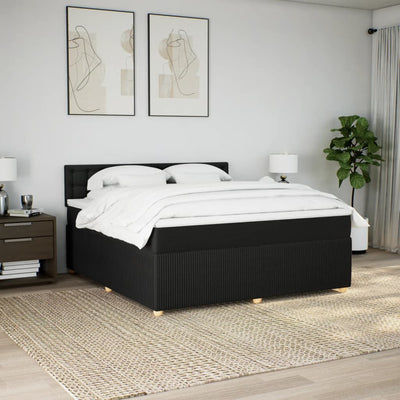 kontinentalseng med madras 180x200 cm stof sort