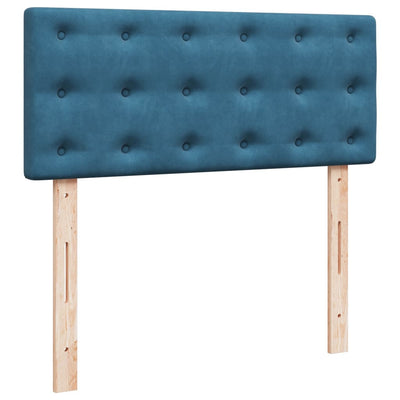 kontinentalseng med madras 120x190 cm velour blå