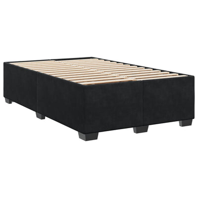 kontinentalseng med madras 120x190 cm velour sort