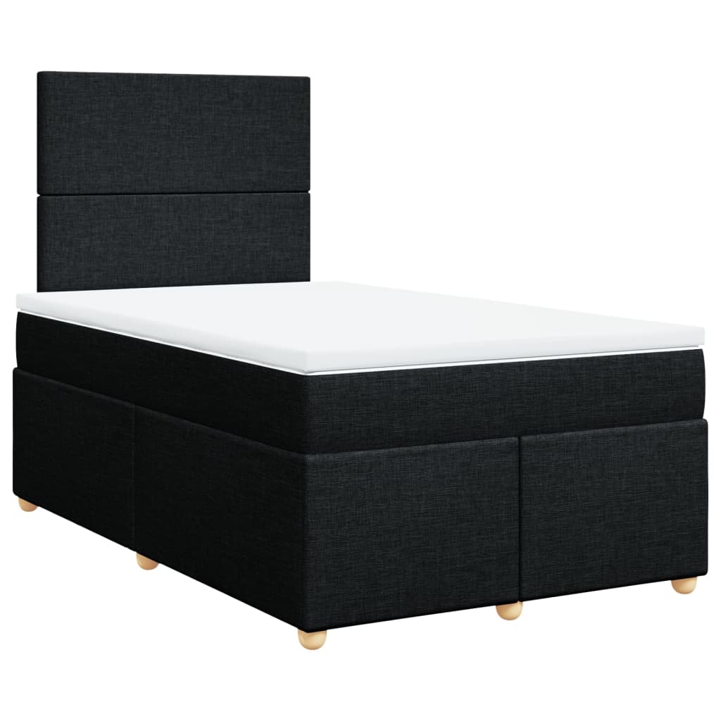 kontinentalseng med madras 120x190 cm stof sort