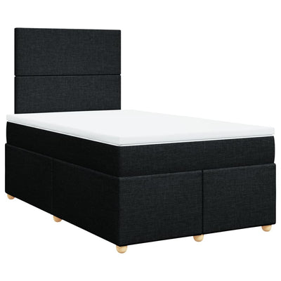 kontinentalseng med madras 120x190 cm stof sort