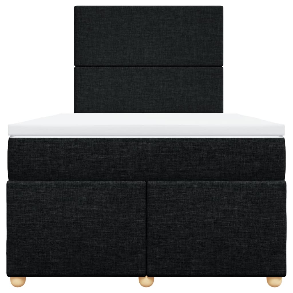 kontinentalseng med madras 120x190 cm stof sort