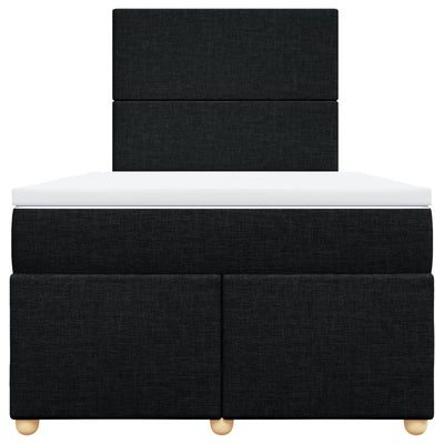 kontinentalseng med madras 120x190 cm stof sort