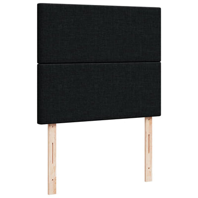 kontinentalseng med madras 120x190 cm stof sort