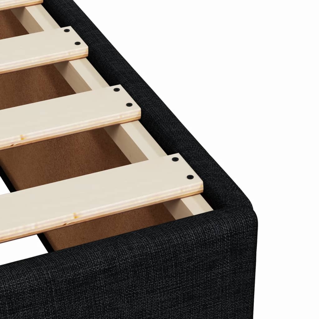 kontinentalseng med madras 120x190 cm stof sort