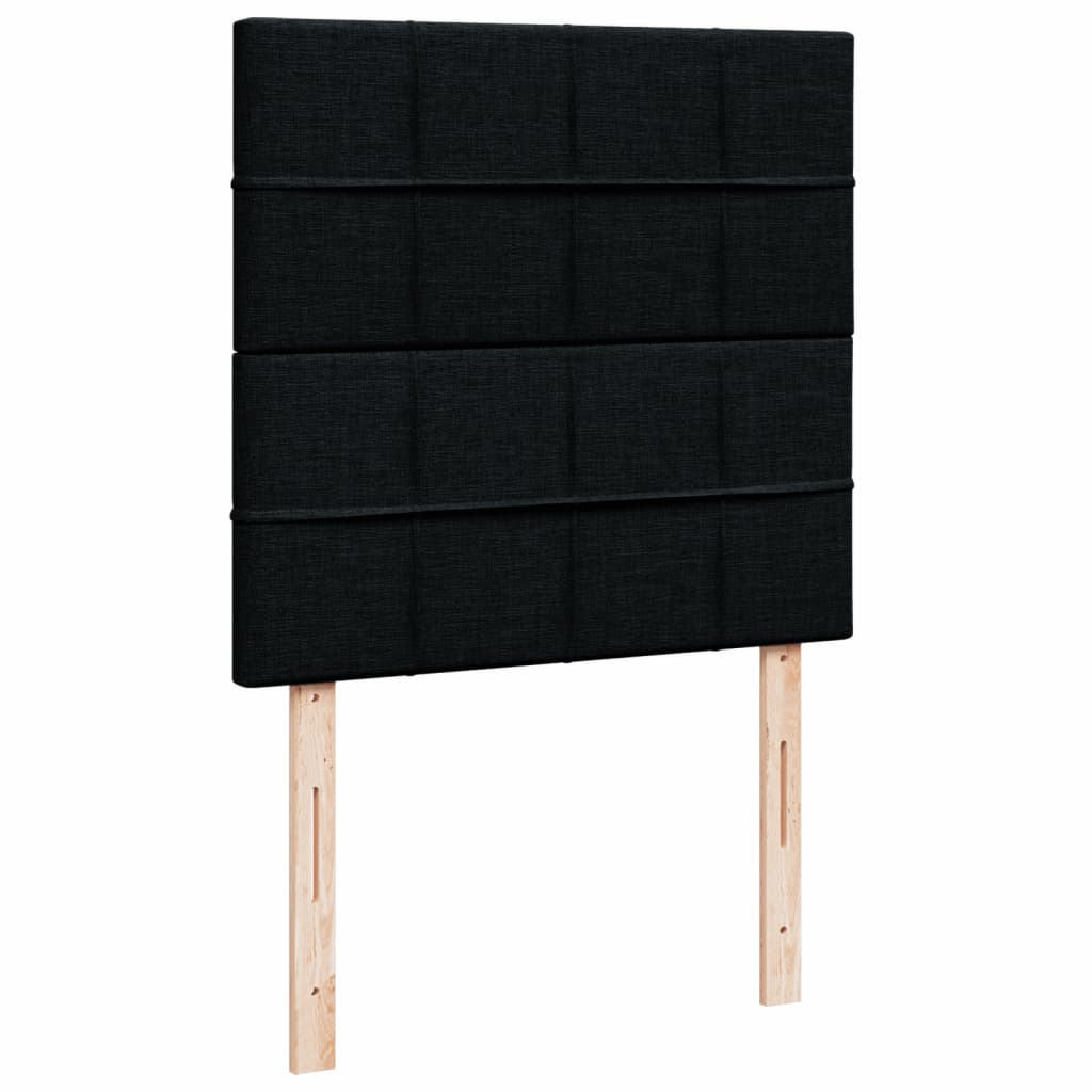 kontinentalseng med madras 100x200 cm stof sort