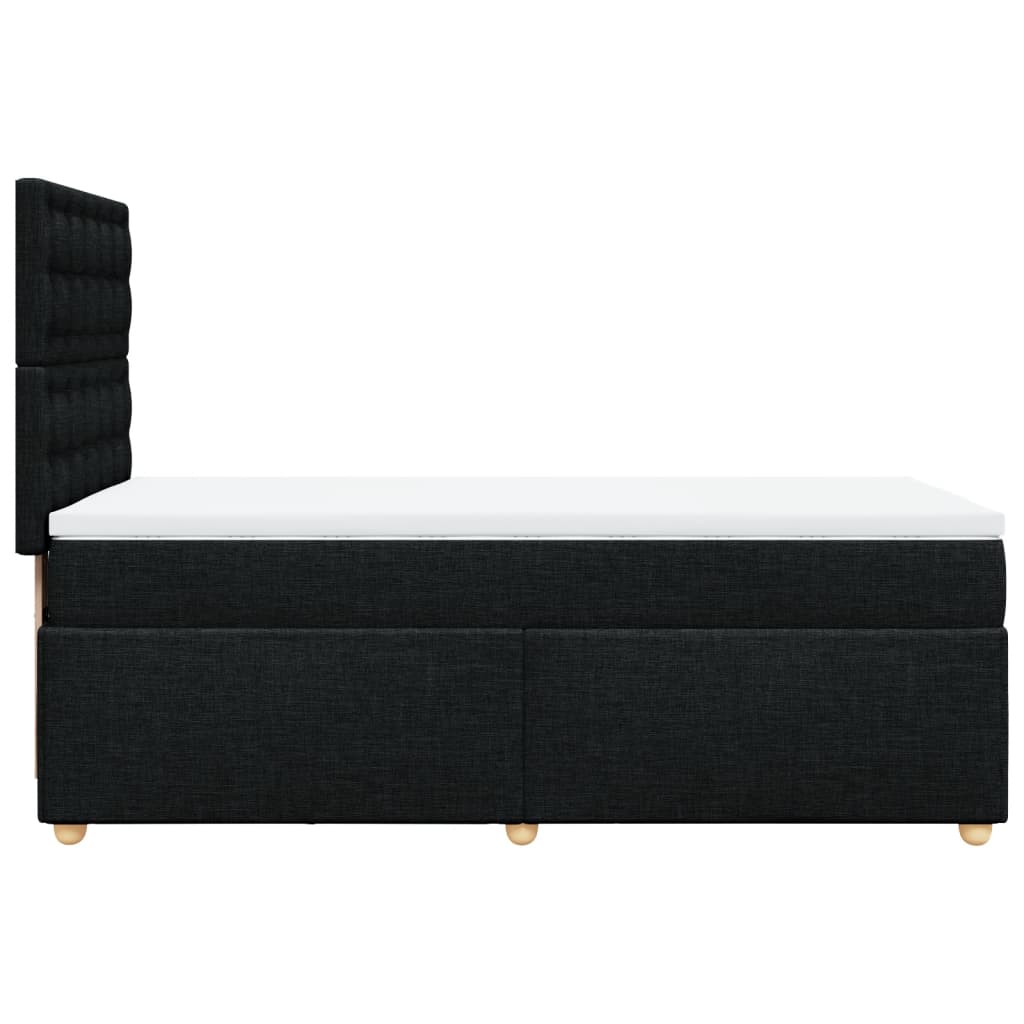 kontinentalseng med madras 100x200 cm stof sort