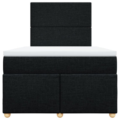 kontinentalseng med madras 120x200 cm stof sort