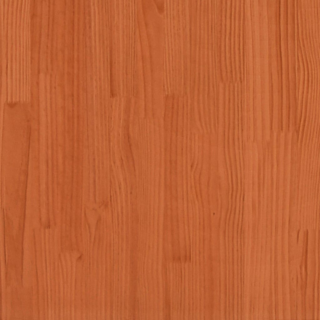 tredobbelt køjeseng 90x190 cm massivt fyrretræ voksbrun
