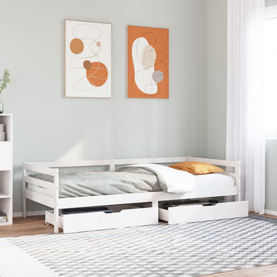 daybed med skuffer 90x200 cm massivt fyrretræ