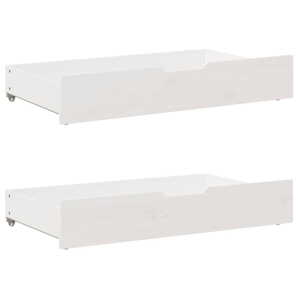 daybed med skuffer 90x200 cm massivt fyrretræ hvid