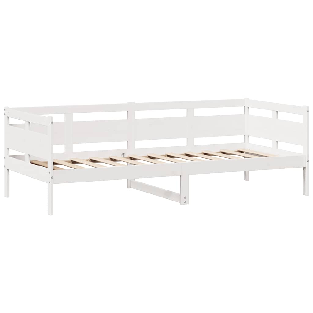 daybed med skuffer 80x200 cm massivt fyrretræ hvid