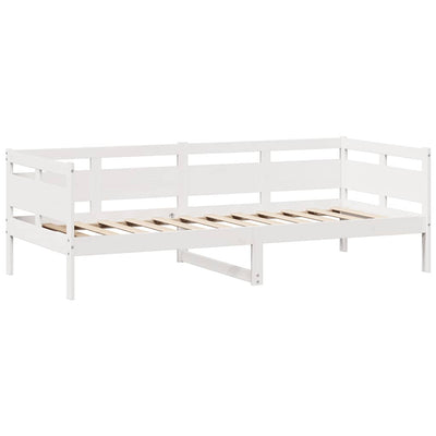 daybed med skuffer 80x200 cm massivt fyrretræ hvid