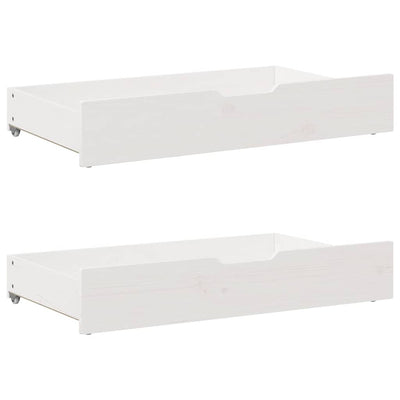 daybed med skuffer 80x200 cm massivt fyrretræ hvid