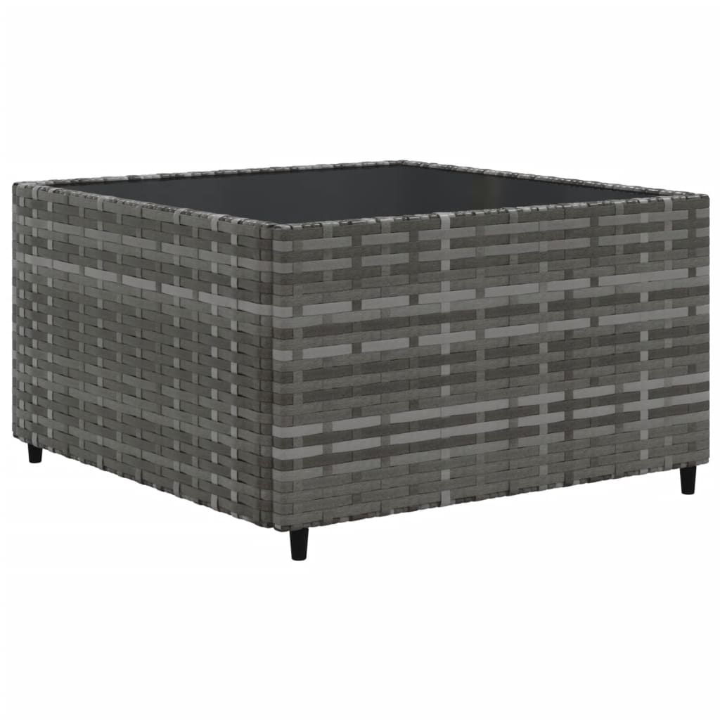 sofasæt til haven 10 dele med hynder polyrattan grå