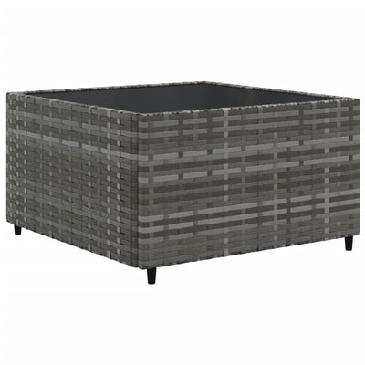 sofasæt til haven 10 dele med hynder polyrattan grå