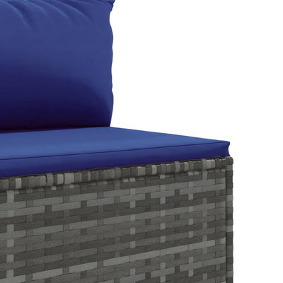 sofasæt til haven 10 dele med hynder polyrattan grå