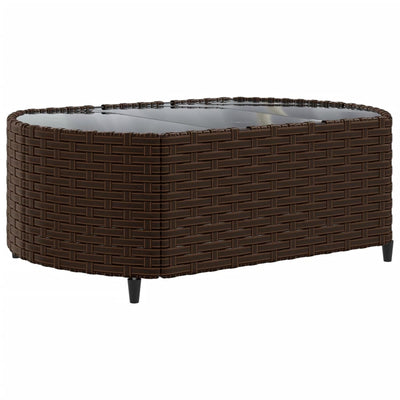 sofasæt til haven 7 dele med hynder polyrattan brun