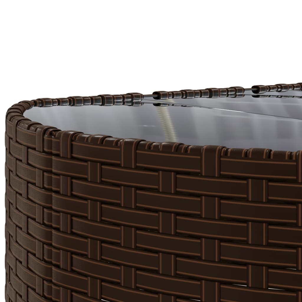 sofasæt til haven 7 dele med hynder polyrattan brun