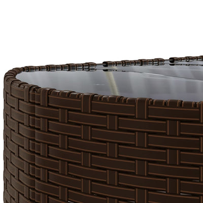 sofasæt til haven 7 dele med hynder polyrattan brun