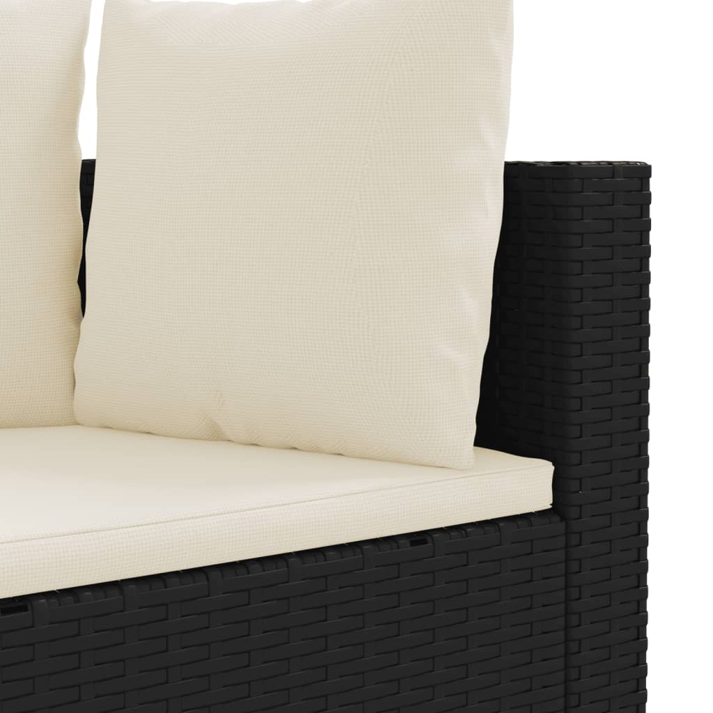 sofasæt til haven 10 dele med hynder polyrattan sort