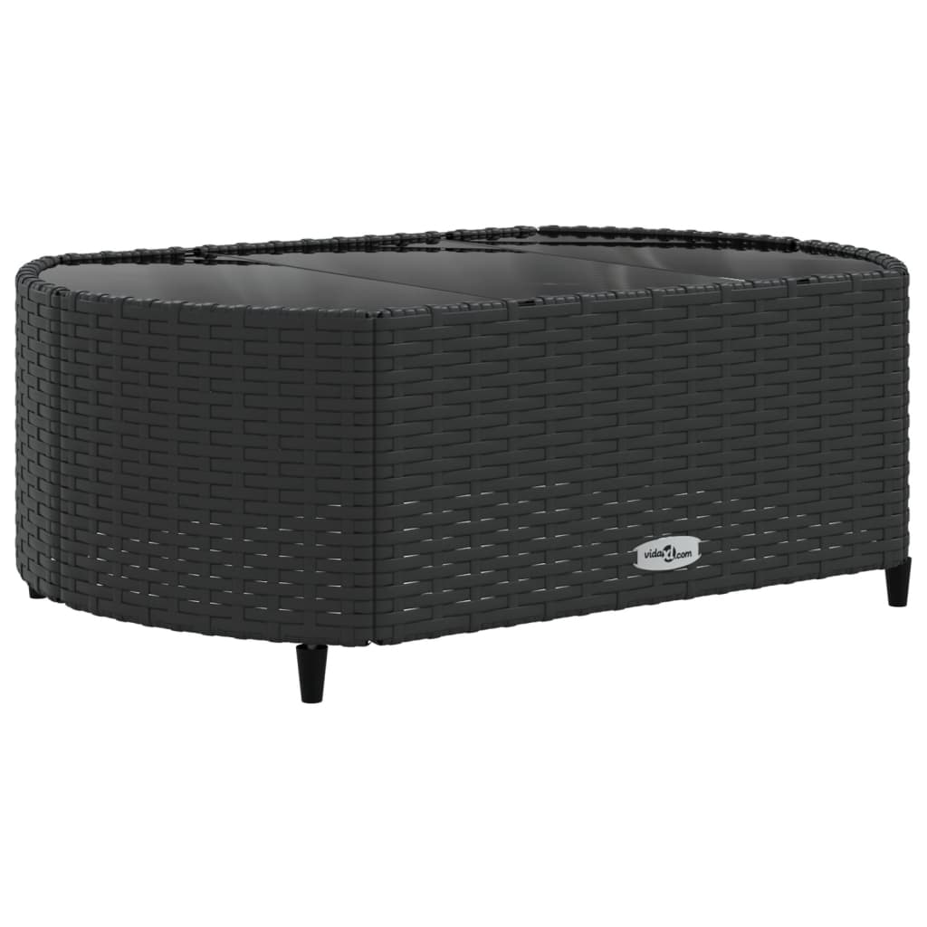 sofasæt til haven 7 dele med hynder polyrattan sort