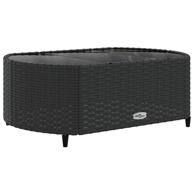sofasæt til haven 7 dele med hynder polyrattan sort