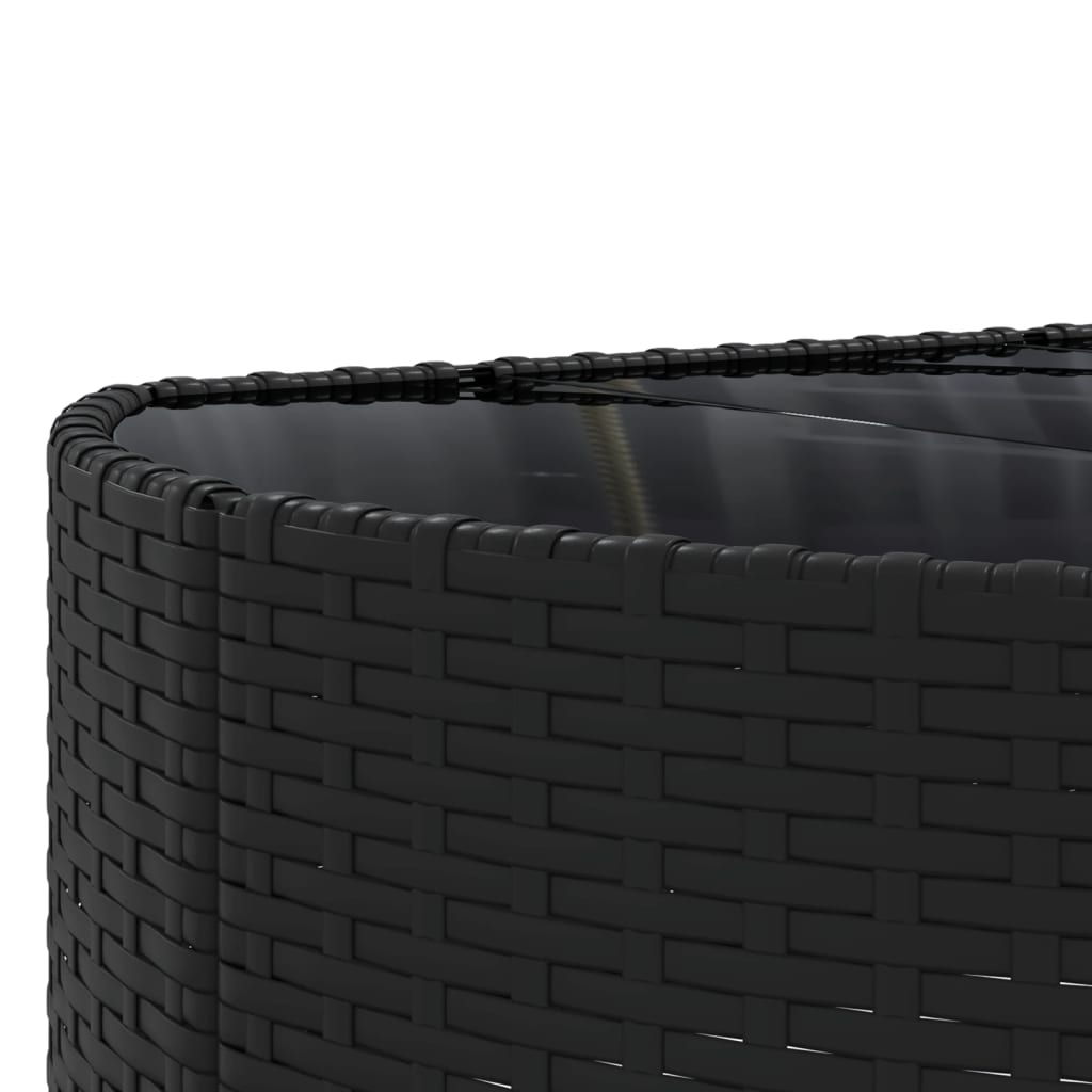 sofasæt til haven 7 dele med hynder polyrattan sort