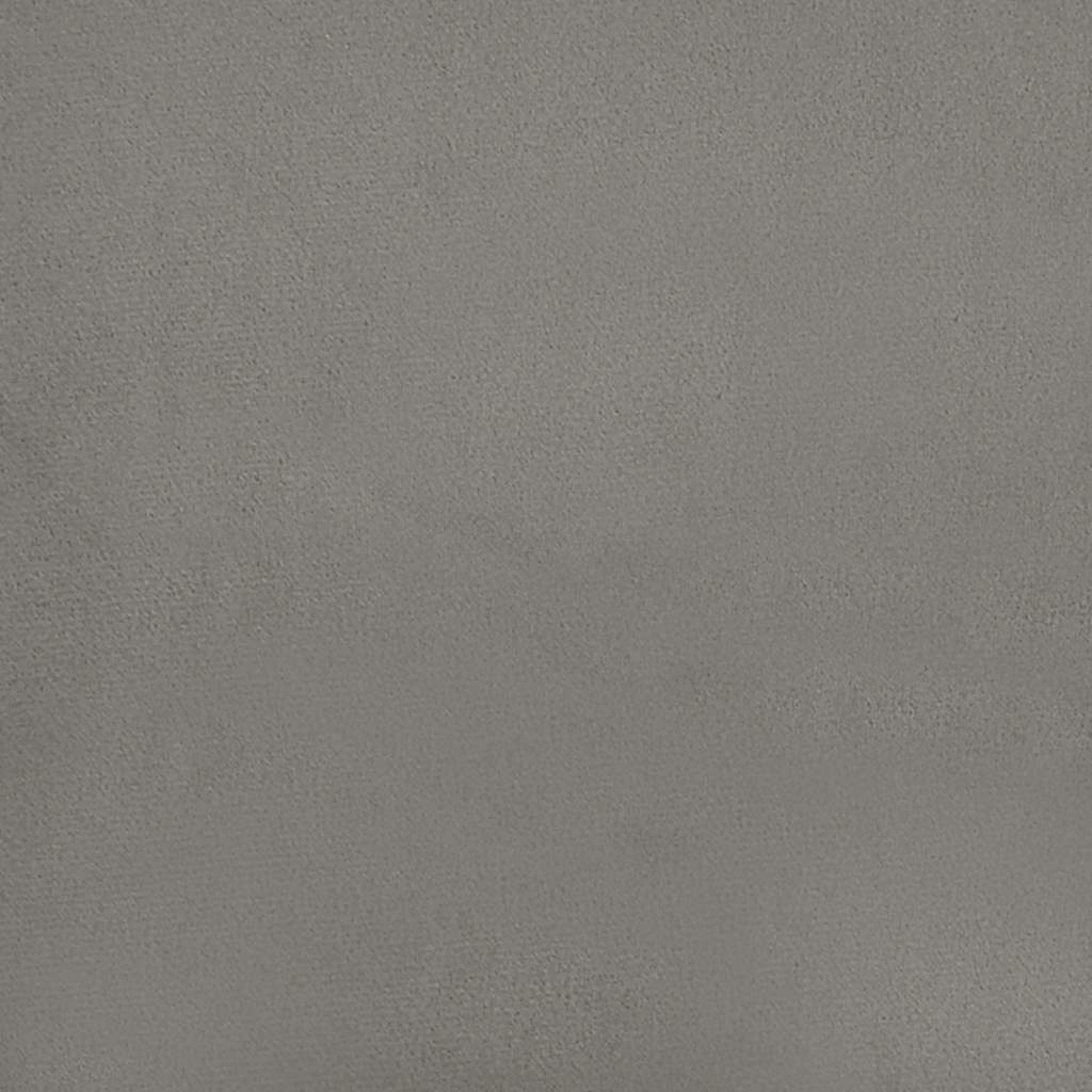 springmadras med pocketfjedre 140x210x20 cm fløjl lysegrå