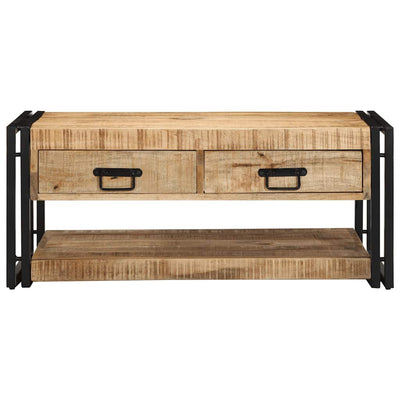 sofabord 90x50x38 cm massivt ru mangotræ