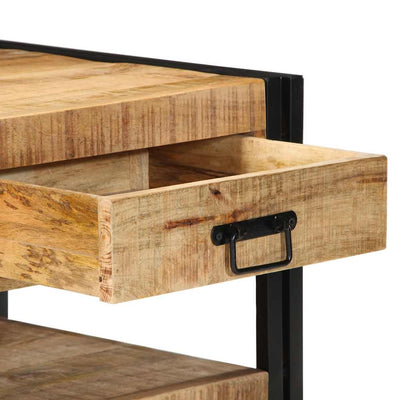 sofabord 90x50x38 cm massivt ru mangotræ