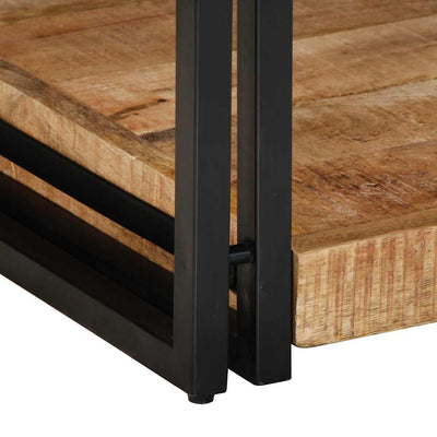 sofabord 90x50x38 cm massivt ru mangotræ