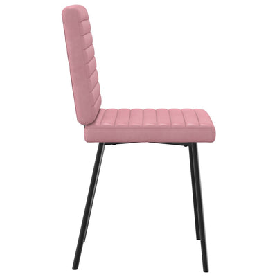 spisebordsstole 6 stk. velour lyserød