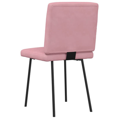 spisebordsstole 6 stk. velour lyserød