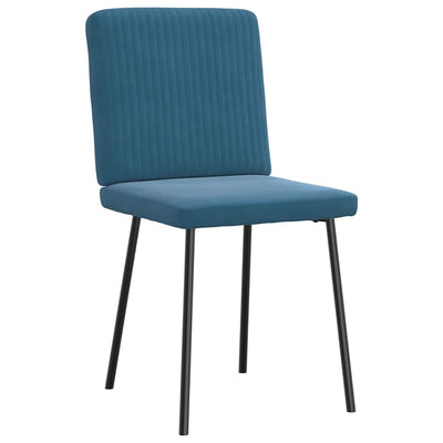 spisebordsstole 6 stk. velour blå