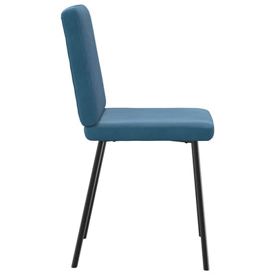 spisebordsstole 6 stk. velour blå