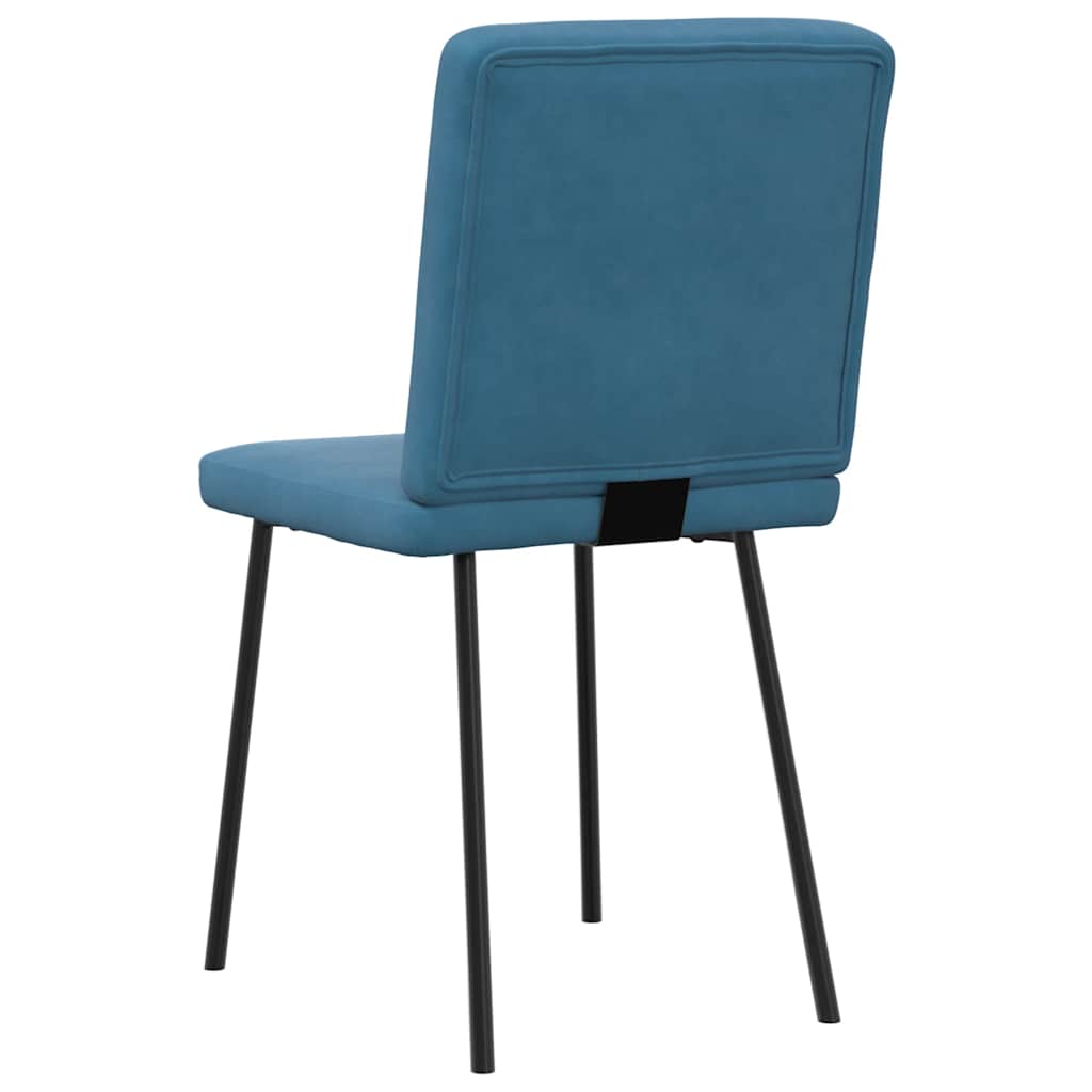 spisebordsstole 6 stk. velour blå