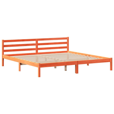 seng med reol uden madras 200x200 cm massivt træ gyldenbrun