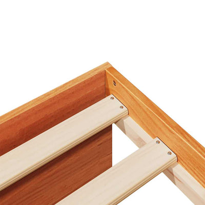 daybed med madras 90x190 cm massivt fyrretræ gyldenbrun
