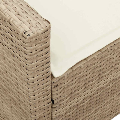 5-personers havesofa med hynder polyrattan beige