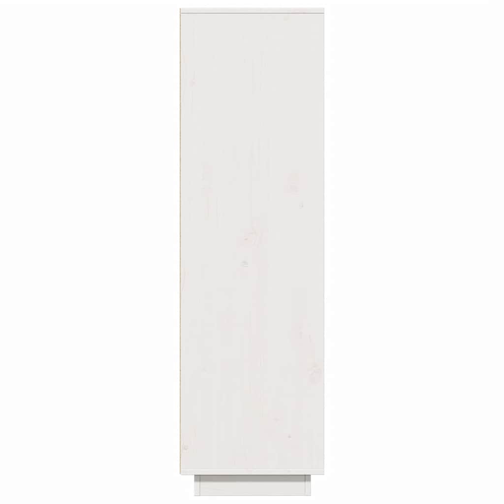 højskab 89x34x116,5 cm massivt fyrretræ hvid