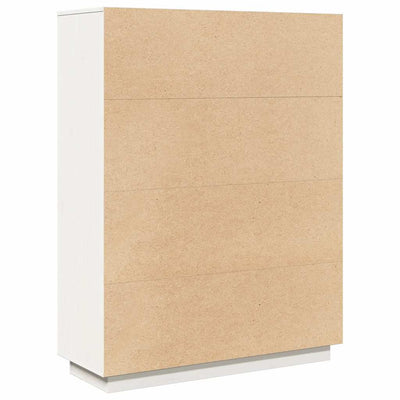 højskab 89x34x116,5 cm massivt fyrretræ hvid