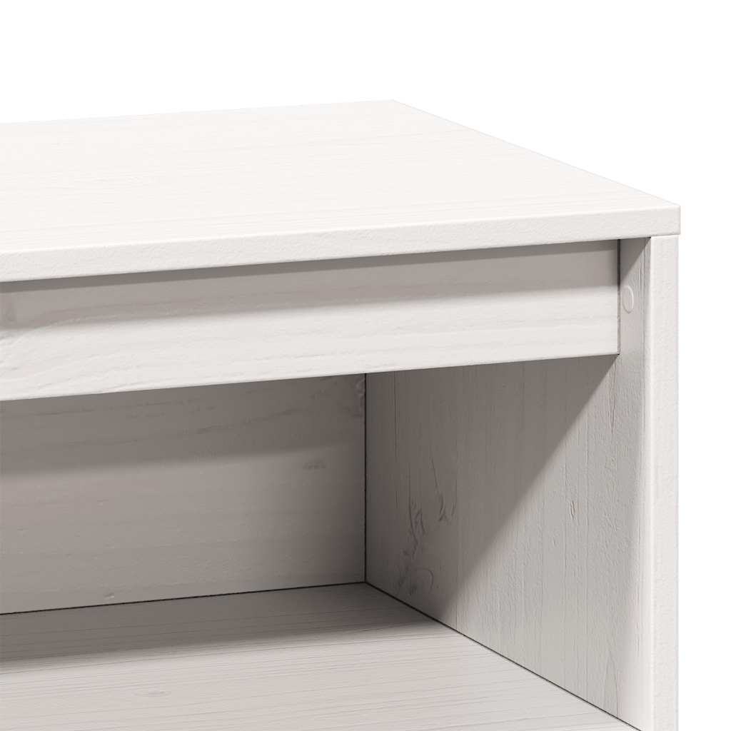 højskab 89x34x116,5 cm massivt fyrretræ hvid