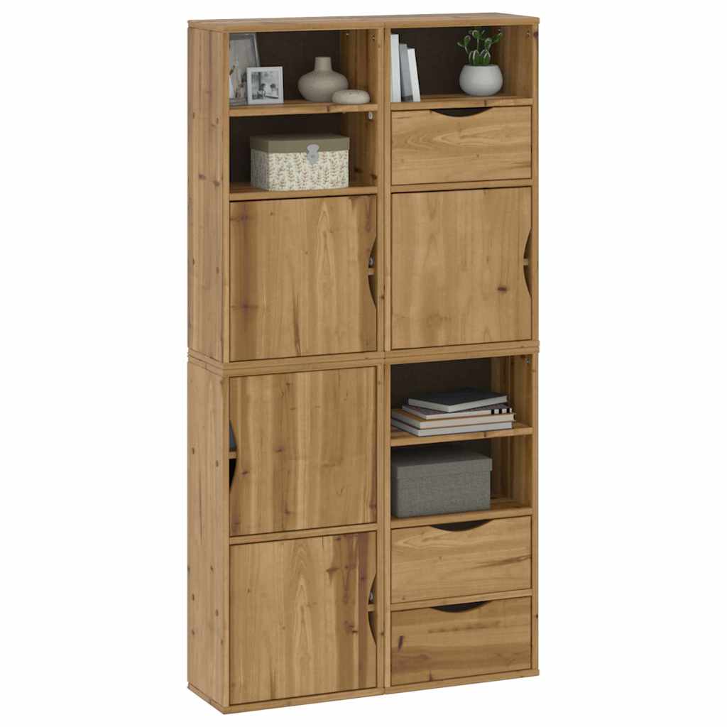 sidekabinetter 4 stk ODDA 40x24x79 cm massivt fyrretræ