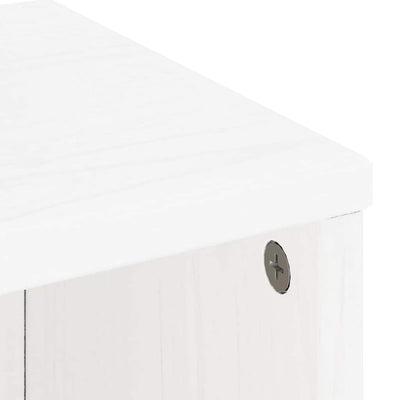 sidekabinetter 5 stk ODDA 40x24x79 cm massivt fyrretræ hvid