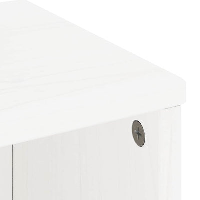 sidekabinetter 5 stk ODDA 40x24x79 cm massivt fyrretræ hvid