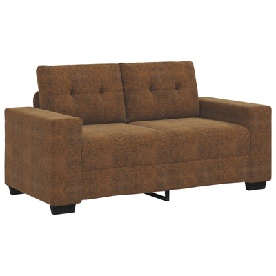 Brun Stof, Træ Medium Holdbar Loveseat Sofa Rektangulær