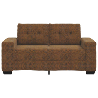 Brun Stof, Træ Medium Holdbar Loveseat Sofa Rektangulær